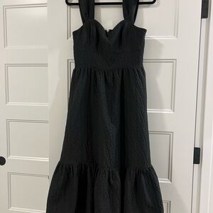 Chelsea28 Black Textured Midi Dress